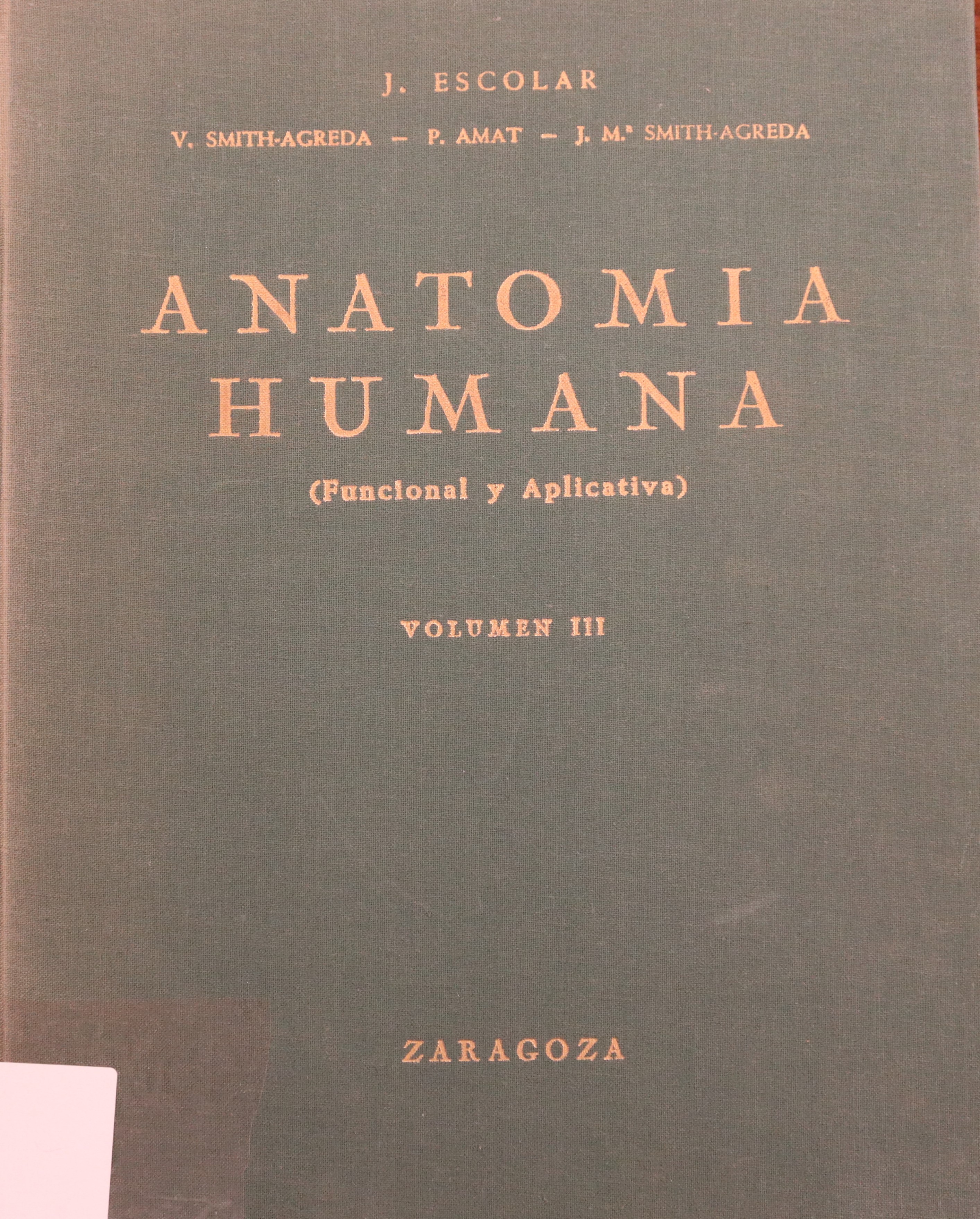 ANATOMÍA HUMANA FUNCIONAL Y APLICATIVA VOL. III