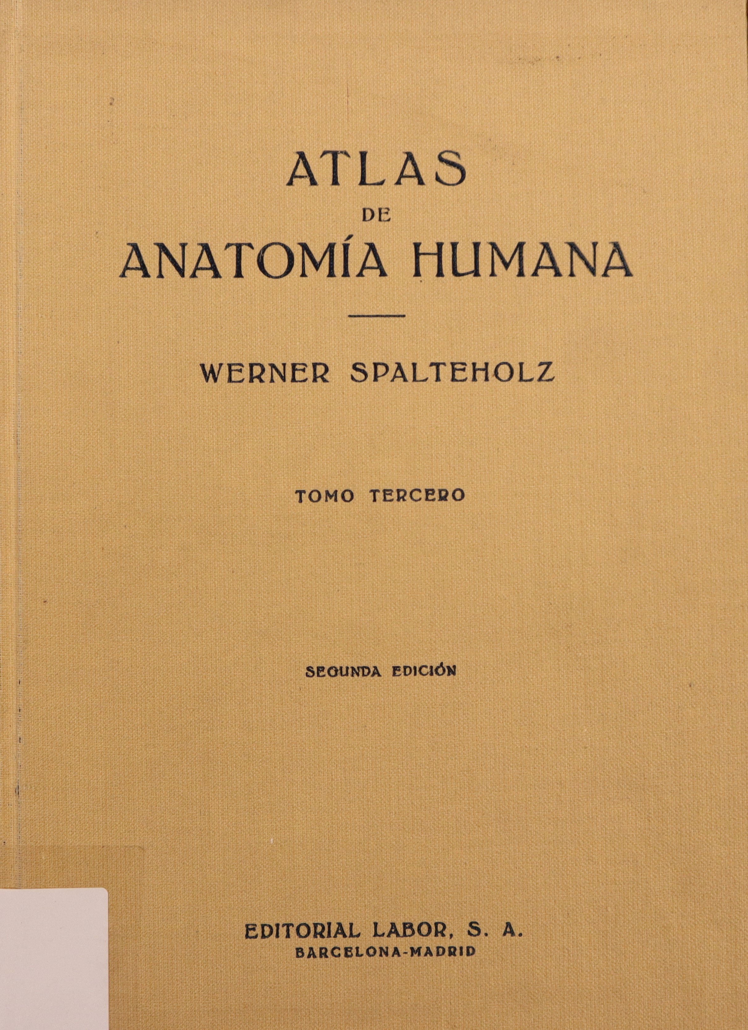 ATLAS DE ANATOMÍA HUMANA. TOMO III: VÍSCERAS, ENCÉFALO, NERVIOS, ÓRGANOS DE LOS SENTIDOS, VASOS Y GANGLIOS LINFÁTICOS. 2ª EDICIÓN