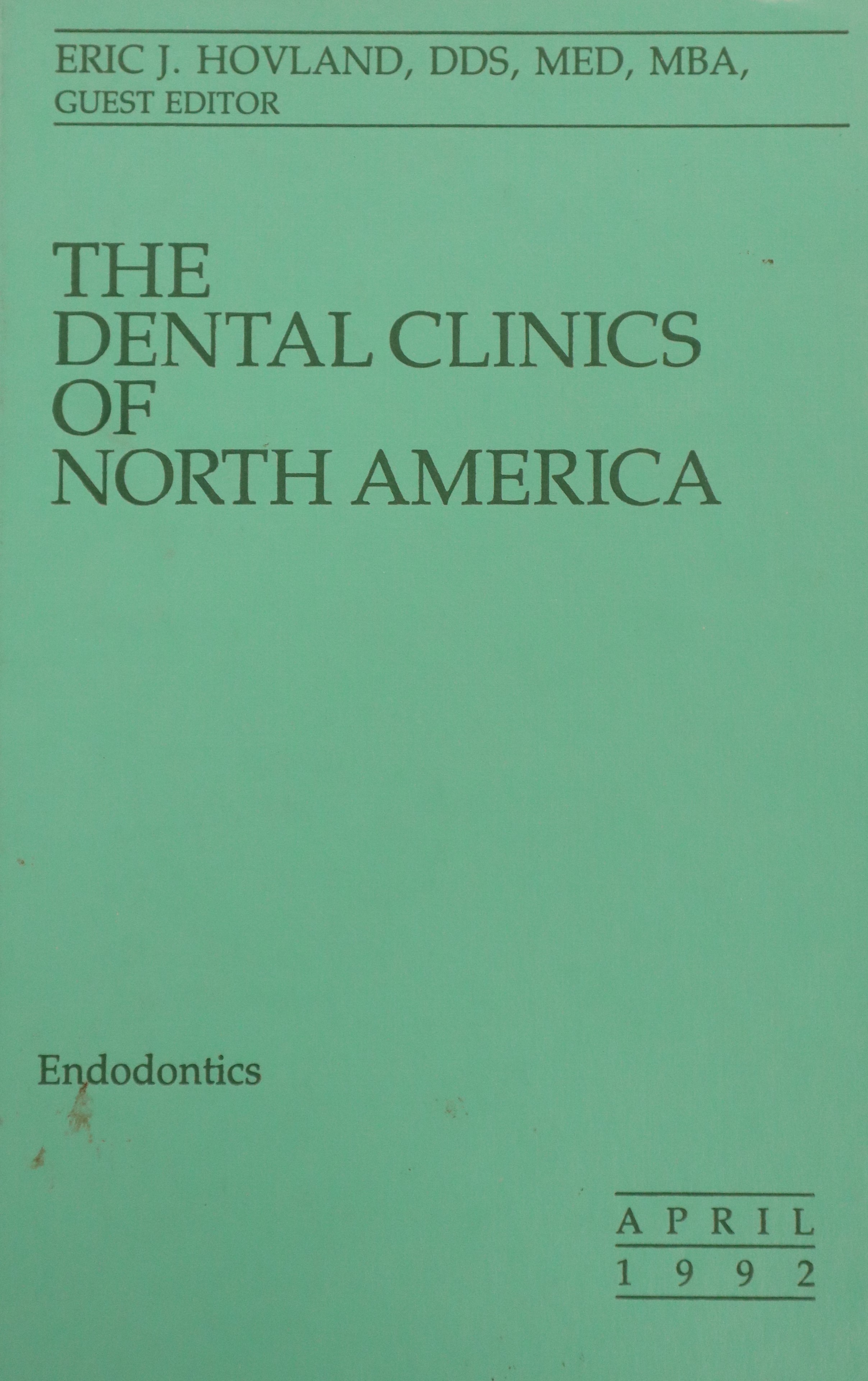 THE DENTAL CLINICS OF NORTH AMERICA V.36 Nº2: ENDODONTICS