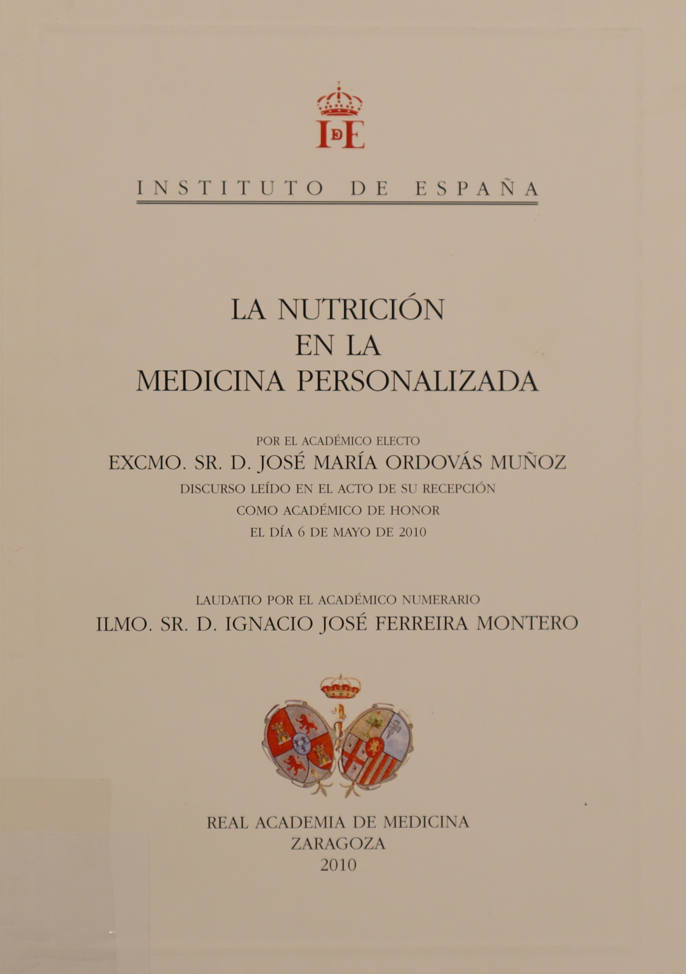 LA NUTRICIÓN EN LA MEDICINA PERSONALIZADA