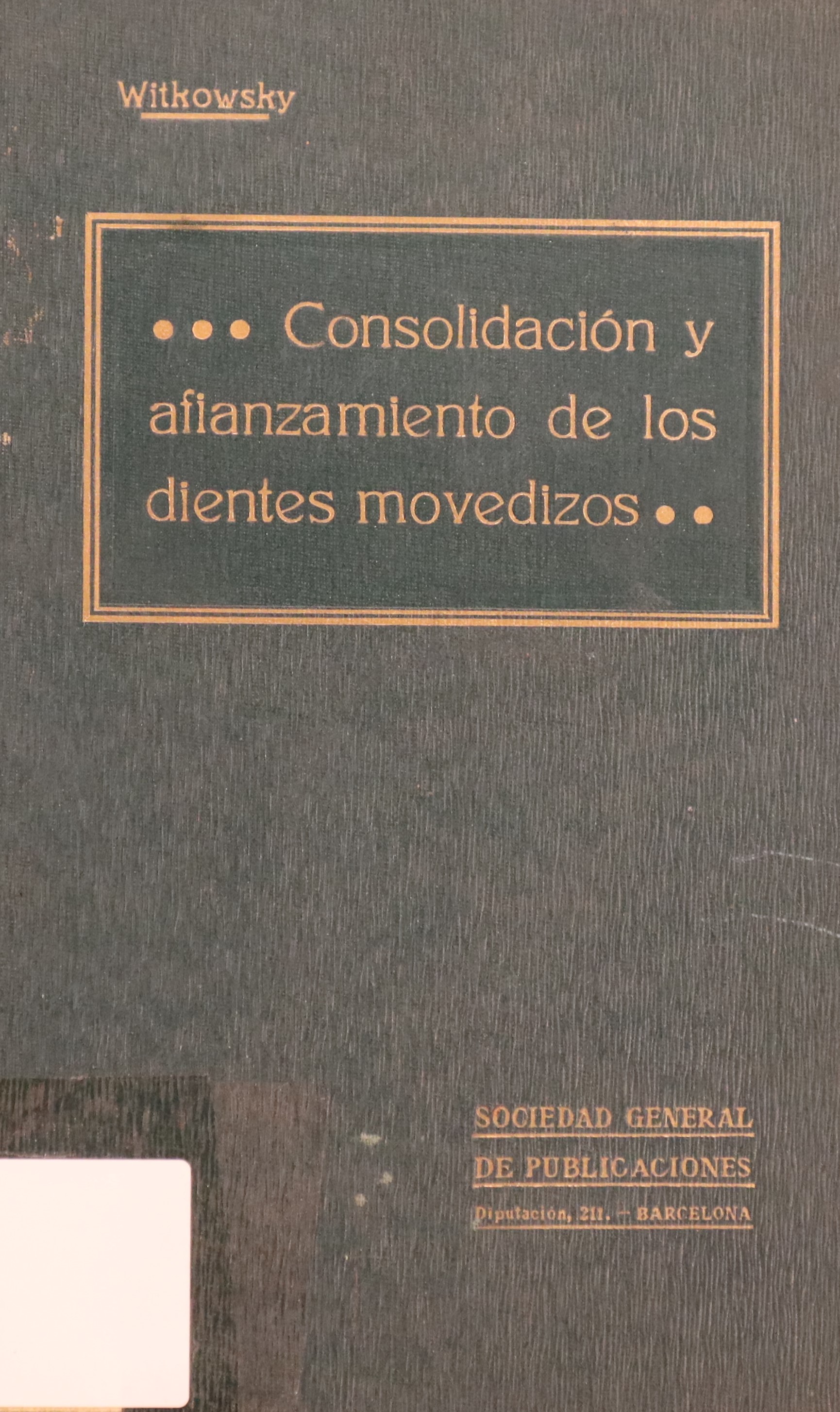 CONSOLIDACIÓN Y AFIANZAMIENTO DE LOS DIENTES MOVEDIZOS. ÚLTIMOS ADELANTOS DE LA TÉCNICA ODONTOLÓGICA
