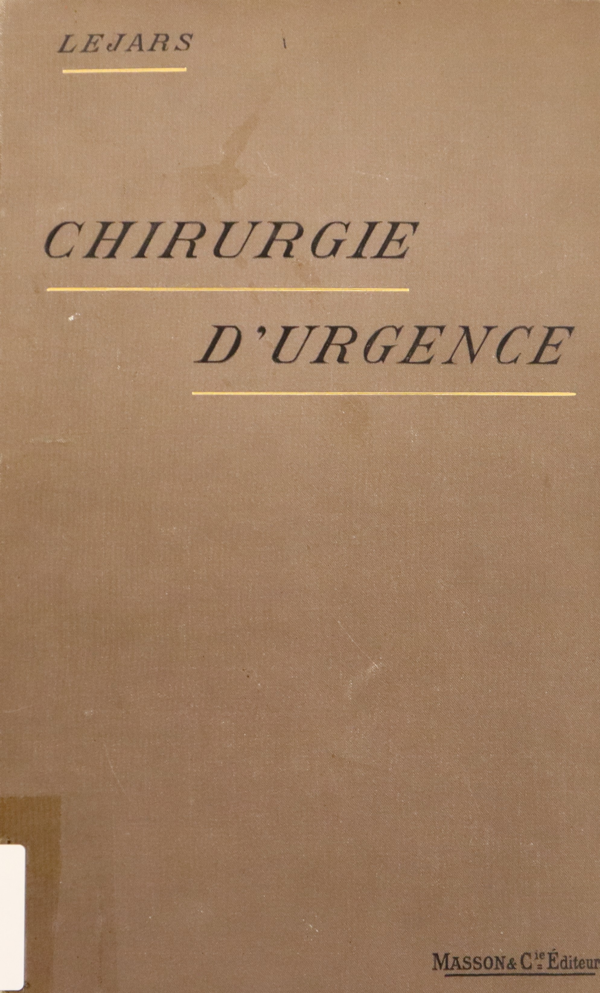 CHIRURGIE D'URGENCE