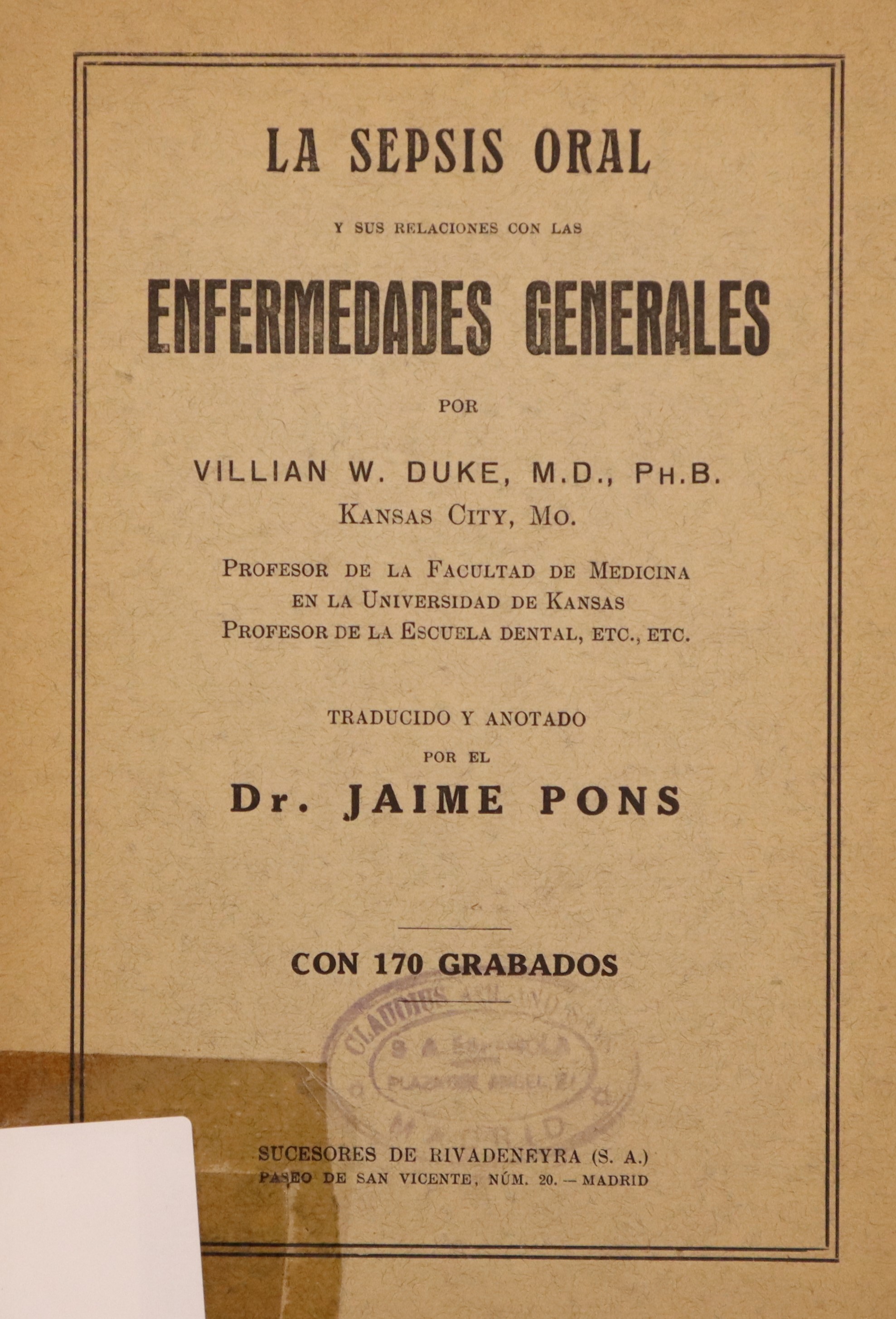 LA SEPSIS ORAL Y SUS RELACIONES CON LAS ENFERMEDADES GENERALES