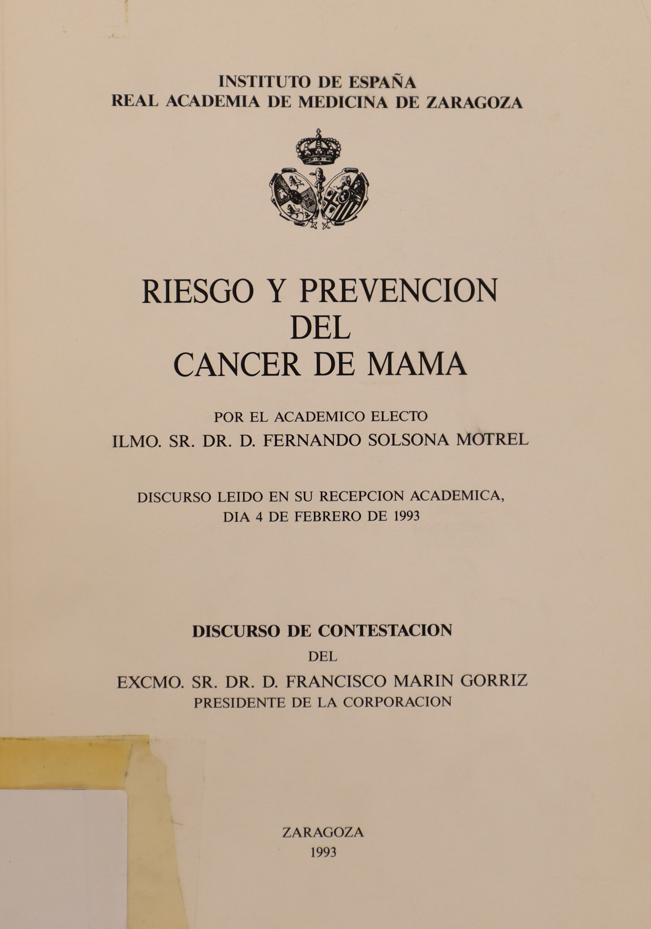 RIESGO Y PREVENCIÓN DEL CÁNCER DE MAMA