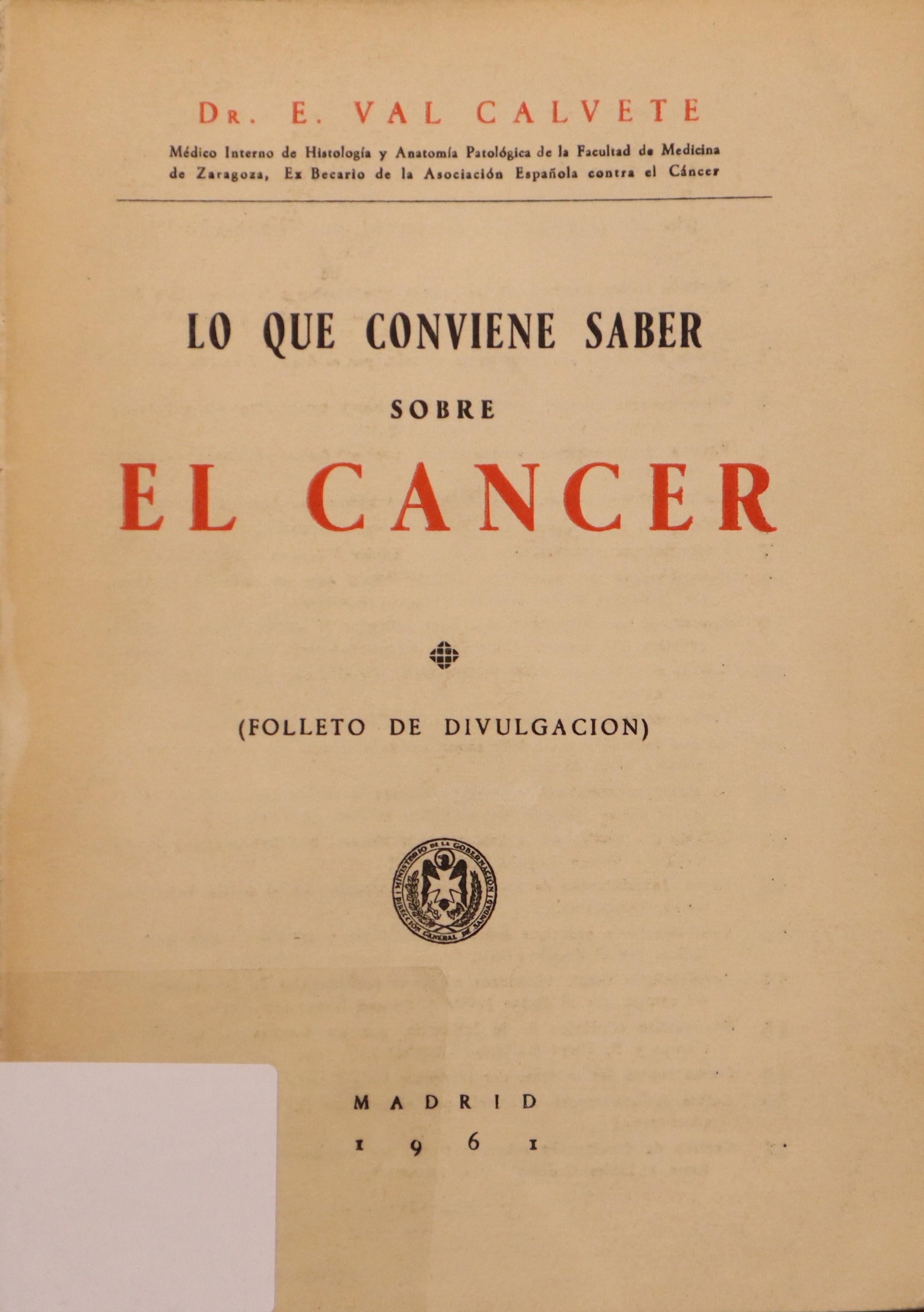 LO QUE CONVIENE SABER SOBRE EL CÁNCER