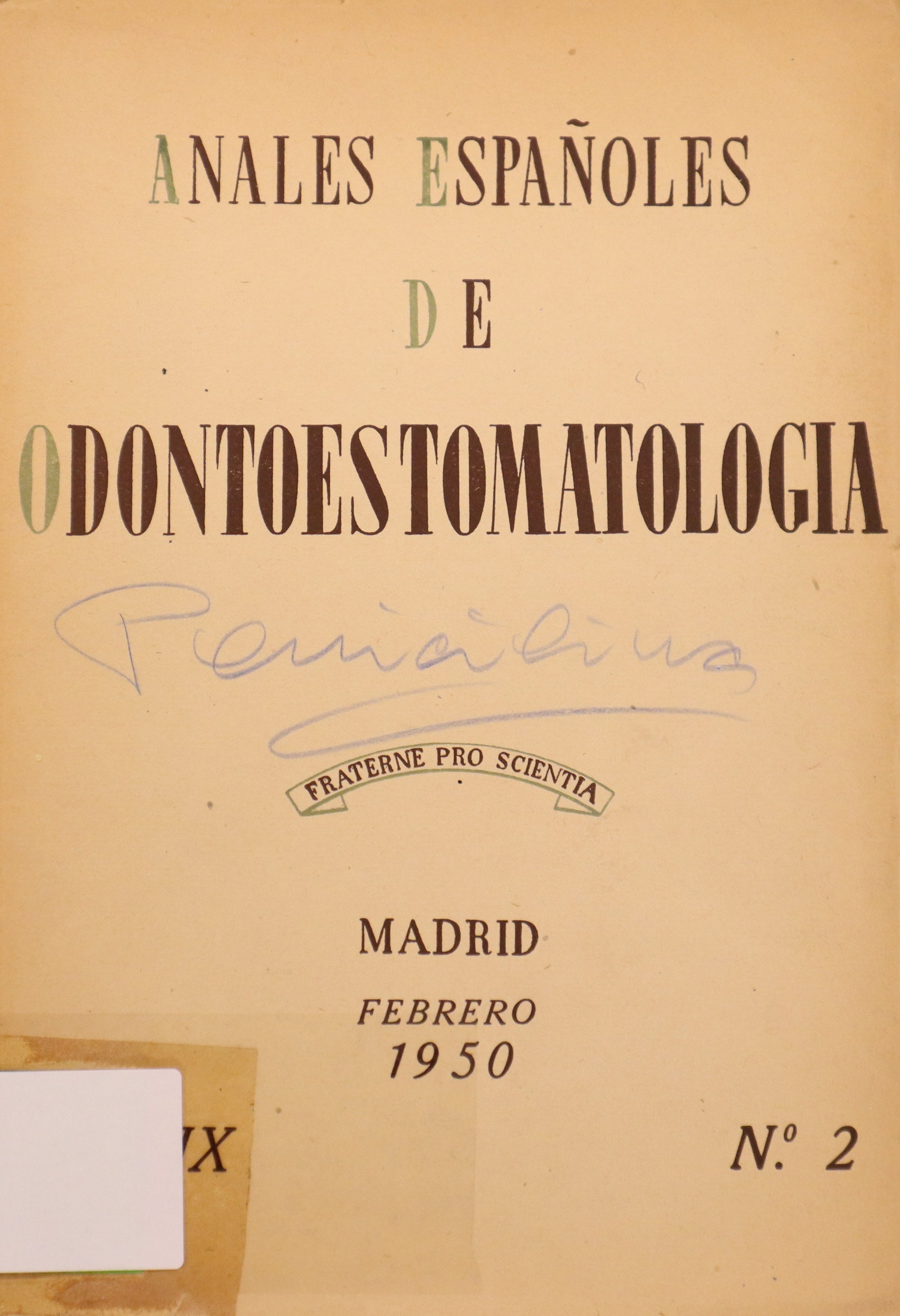 ANALES ESPAÑOLES DE ODONTOESTOMATOLOGÍA, VOL. IX, Nº2