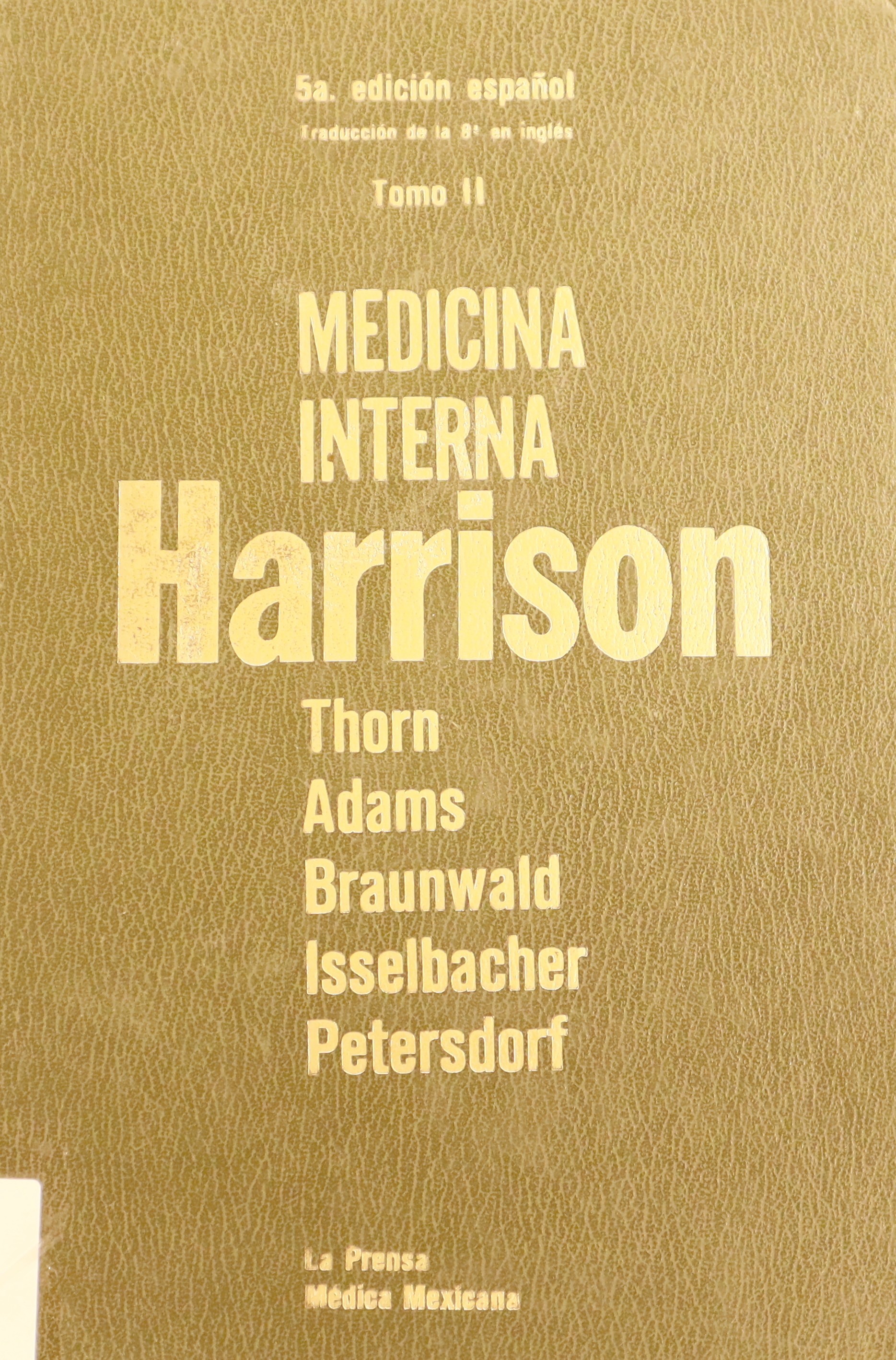 MEDICINA INTERNA. TOMO II. 5ª EDICIÓN