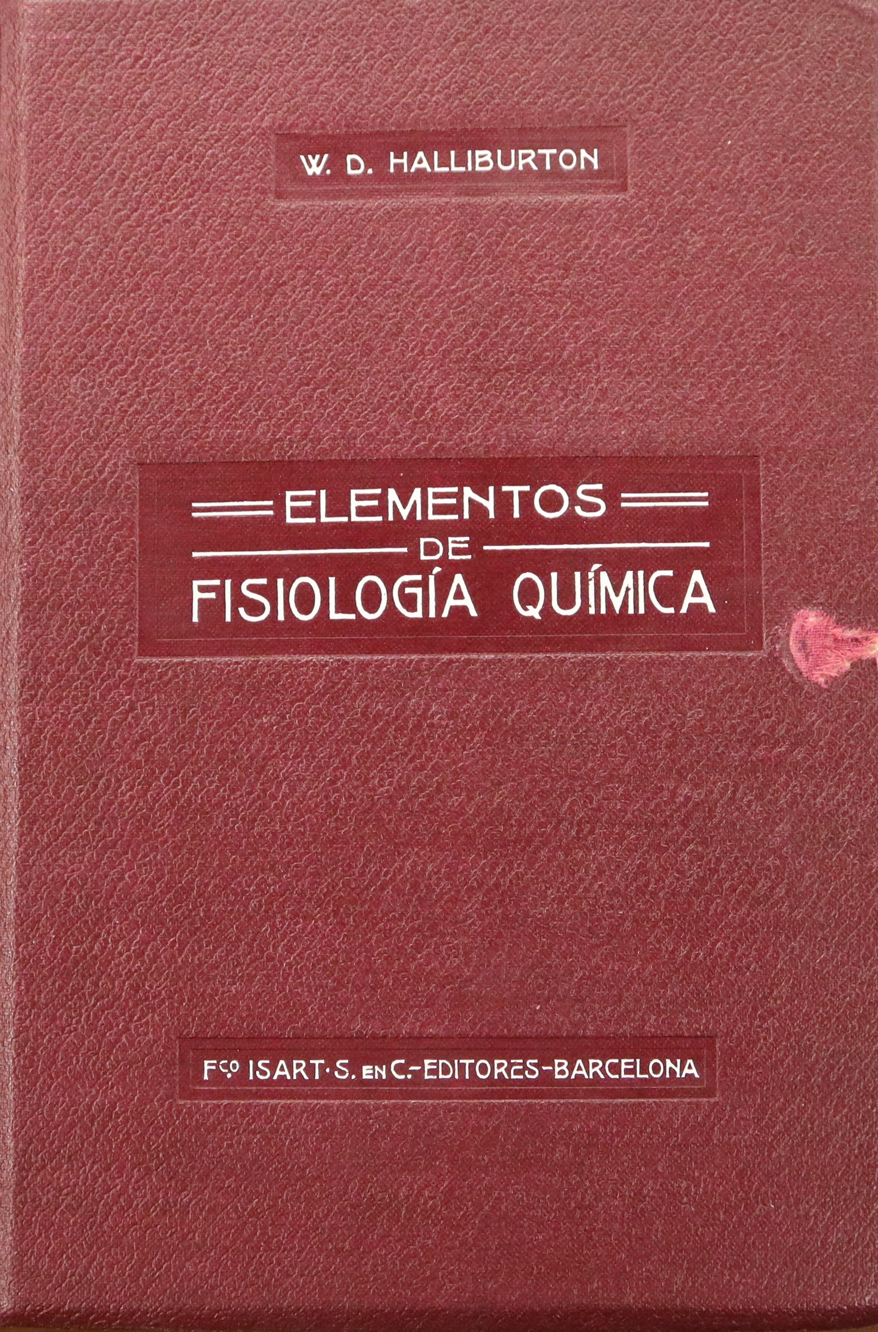 ELEMENTOS DE FISIOLOGÍA QUÍMICA